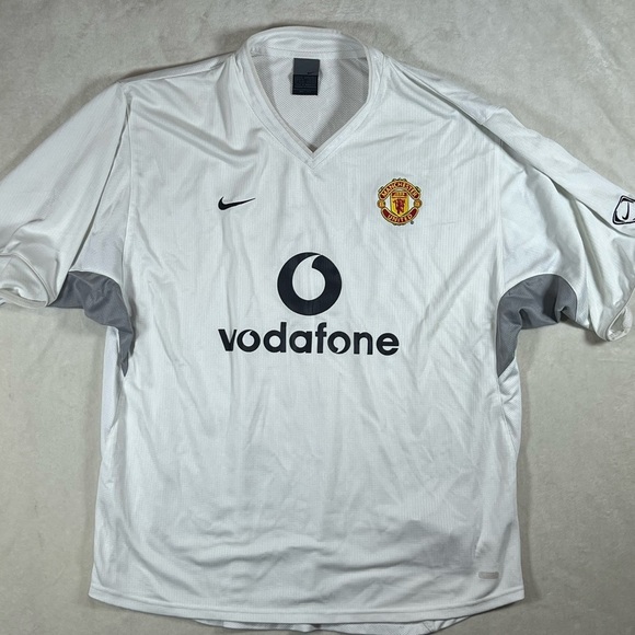 Nike XL Manchester Real Madrid FC Vodafone White Soccer Jersey Dri-Fit Authentic - Picture 1 of 8